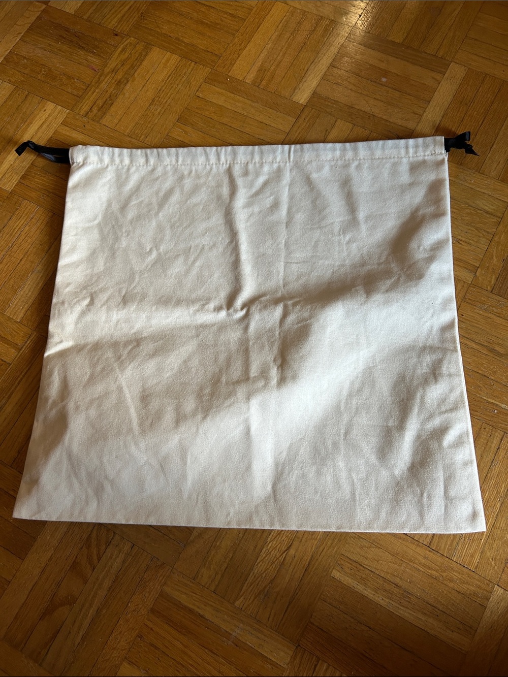 Canvas Dust Bag — Cream Drawstring Storage for Men’s Bags